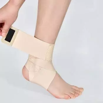 1 шт. ультратонкие высокоэластичные повязки на щиколотку, защита лодыжки, поддержка для мужчин и женщин, регулируемые рукава на щиколотке для занятий спортом S чёрный