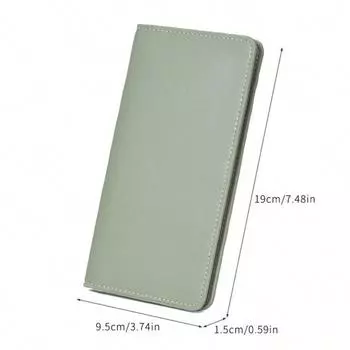 1 шт. ультратонкий кошелек для женщин с блокировкой RFID, держатель для кредитных карт, двойной клатч, кошельки на молнии, дорожный длинный кошелек One Size зелёный