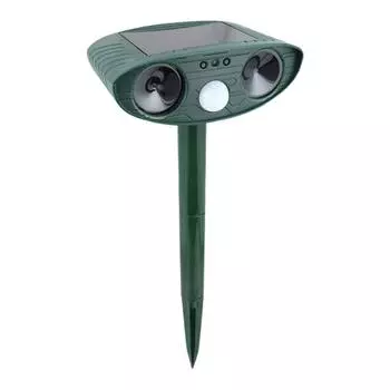 1 шт. Ультразвуковой отпугиватель животных, солнечная энергия, отпугиватель кошек и собак, перезаряжаемый, водонепроницаемый отпугиватель существ для сада и фермы