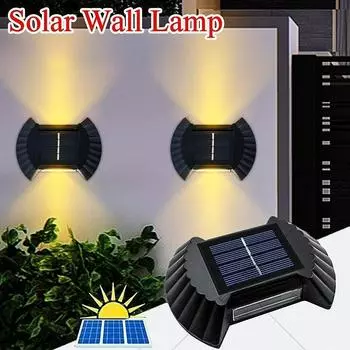 1 шт., уличная солнечная лампа, светодиодный солнечный светильник, настенный уличный фонарь, лампа на солнечной энергии, солнечный свет, 8 светодиодных ламп, садовые декоративные LM белый
