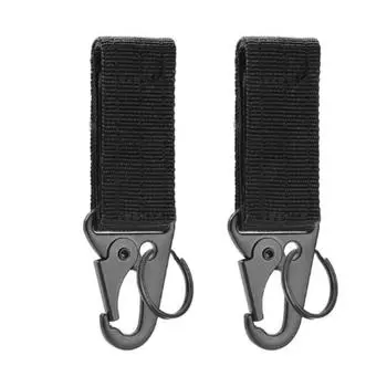 1 шт., уличная тактическая нейлоновая лента, пряжка с крючком, многофункциональная пряжка для альпинизма, пряжка с орлиным крючком, инструменты для кемпинга на открытом воздухе чёрный