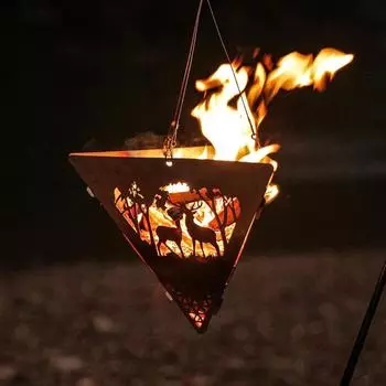 1 шт., уличная треугольная подвесная печь, нержавеющая сталь, дровяная печь для кемпинга, вешалка для костра