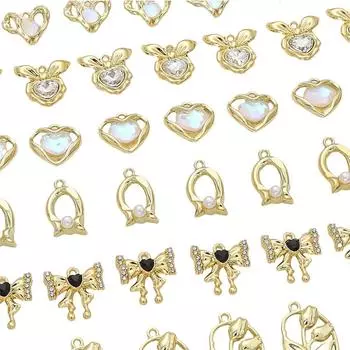 1 шт., уникальные подвески из сплава, кулон, сделай сам, изготовление ювелирных изделий ручной работы, браслет, ожерелье, аксессуары для ушей 16x23mm золотой