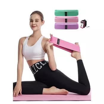 1 шт., унисекс, эластичная лента для фитнеса, для спортивных ног, бедер, ягодиц, приседаний, 3 уровня, спортивные ленты с сопротивлением для широких тренировок Light Grey