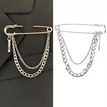 1 шт. унисекс классические броши-булавки в виде цепи Bf Punk Hip Hop ювелирные изделия подарки серебряный