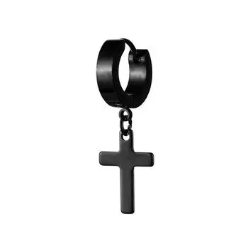 1 шт., унисекс, нержавеющая сталь, панк, мужские, черные, клипсы, геометрические, треугольные, звездные, подвесные, серьги, женские, готические, ювелирные изделия 08