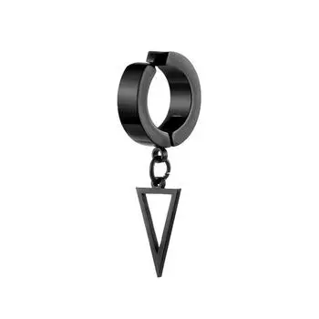 1 шт., унисекс, нержавеющая сталь, панк, мужские, черные, клипсы, геометрические, треугольные, звездные, подвесные, серьги, женские, готические, ювелирные изделия as the picture