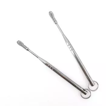 1 шт., унисекс, нержавеющая сталь, пружинная спиральная ложка для удаления ушной серы, очиститель для удаления ушной серы, гигиенический уход за здоровьем