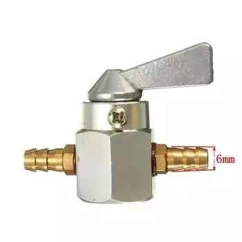 1 шт. УНИВЕРСАЛЬНЫЙ 6-ММ МОТОЦИКЛЕТНЫЙ МОТОЦИКЛЕТНЫЙ ВНЕШНИЙ ВИД квадроцикла переключатель подачи топлива для мотоцикла - серебристый