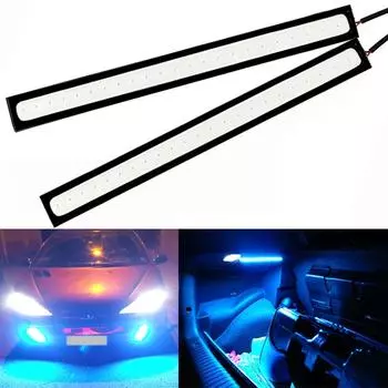 1 шт. Универсальная автомобильная светодиодная лента 12 В 17 см 14 см, 1 ряд, COB, дневные ходовые огни, внешние огни, авто, водонепроницаемая, для стайлинга автомобилей, светодиодная лампа DRL 14cm