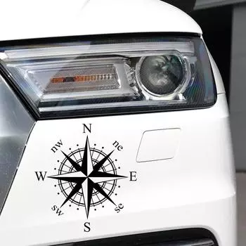 1 шт. универсальная наклейка для автомобиля компас Роза виниловая наклейка светоотражающая наклейка для украшения мотоцикла черный, белый цвет лазерная наклейка разноцветный