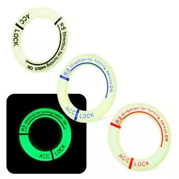 1 шт. Универсальная наклейка на ключ зажигания мотоцикла, декоративная светящаяся крышка, аксессуары для мотоциклов красный