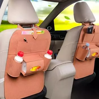1 шт. универсальная сумка для хранения на заднем сиденье автомобиля, органайзер, багажник, эластичная фетровая сумка для хранения, 6 карманов, органайзер, подвесные автомобильные аксессуары чёрный