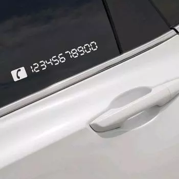 1 шт. универсальные 29*3,5 см светоотражающие временные наклейки для парковки автомобиля, наклейки с номером припаркованного автомобиля, наклейка для внешних аксессуаров автомобиля чёрный