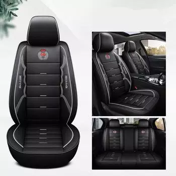 1 шт., универсальные автомобильные сиденья из искусственной кожи, водонепроницаемые роскошные чехлы для автомобильных сидений, защитная крышка для автомобильных сидений, дышащая подушка на четыре сезона(Только один чехол на сиденье) One Seat белый