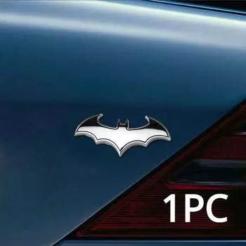 1 шт., универсальные наклейки на внешние значки в форме летучей мыши для кузова автомобиля, украшения для багажника, наклейки с логотипом и летучей мышью, автомобильные аксессуары золотой