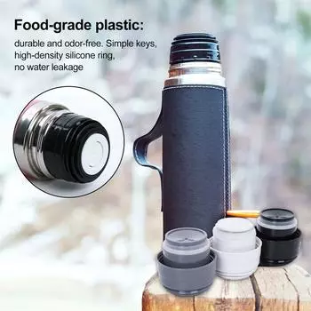 1 шт. универсальные внутренние крышки для термобутылок, непроливающиеся пластиковые крышки для питья, изоляционная фляжка, кетчуп I4Y5 black-4.5