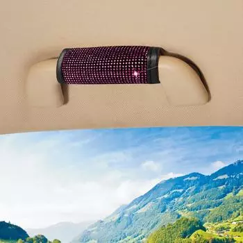 1 шт. универсальные защитные чехлы для автомобильных ручек со стразами для внутренней отделки дверей, декоративные аксессуары для салона автомобиля чёрный