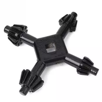 1 шт. Универсальный 4 в 1 ключ для патрона дрели с четырьмя головками, гаечный ключ для патрона дрели с электроинструментом one-size чёрный