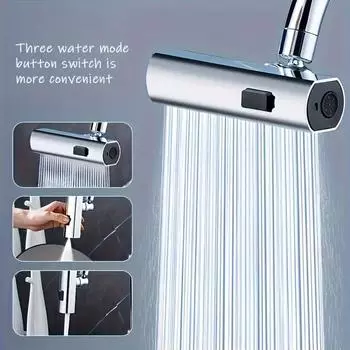 1 шт. Универсальный адаптер для смесителя, смеситель для раковины в ванной, сменные детали для смесителя для раковины серебряный