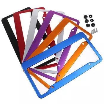 1 шт. универсальный американский автомобильный алюминиевый номерной знак рамка крышка автомобильный аксессуар чёрный