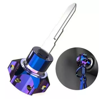 1 шт., универсальный автомобильный мотоцикл с ЧПУ, брелок для ключей из алюминиевого сплава, титановый шестигранный наконечник, аксессуары для украшения автомобиля