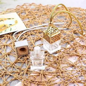 1 шт. универсальный автомобильный освежитель воздуха аромат флакон духов украшение эфирное масло диффузор аромат подвесной пустой флакон аксессуары чёрный