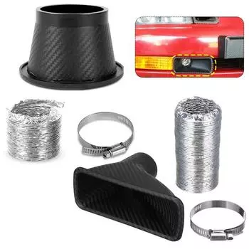 1 шт. Универсальный автомобильный передний бампер, впускной воздушный турбонагнетатель, комплект воздухозаборных труб, комплект впускных труб турбины ABS, воздушная воронка из углеродного волокна