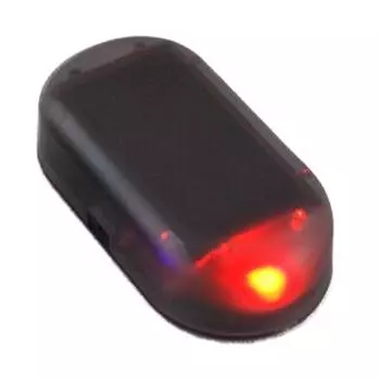 1 шт. универсальный автомобильный светодиодный светильник системы безопасности, предупреждение о краже, мигающая вспышка, поддельная солнечная сигнализация красный