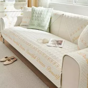 1 шт., универсальный чехол для дивана Four Season, простая современная комбинированная сумка, универсальный чехол для сиденья, нескользящее полотенце в скандинавском стиле 1seat 70x70cm хаки