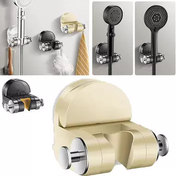 1 шт. Универсальный держатель для душевой лейки, настенный, безударный, регулируемый кронштейн для душа, присоска, аксессуары для ванной комнаты