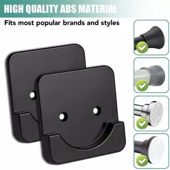 1 шт. Универсальный держатель для крепления душевой шторы на стену, фиксатор натяжения душевой штанги, без сверления, крепление на винтах