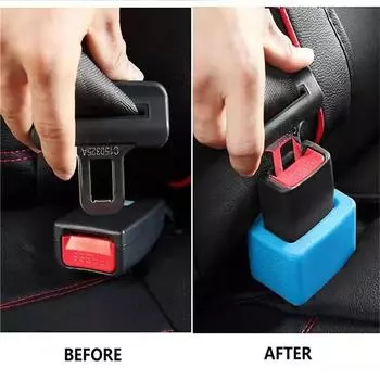 1 шт. Универсальный держатель пряжки ремня безопасности автомобиля, силиконовая пряжка, защитный чехол, держатель пряжки ремня безопасности автомобиля в вертикальном положении красный
