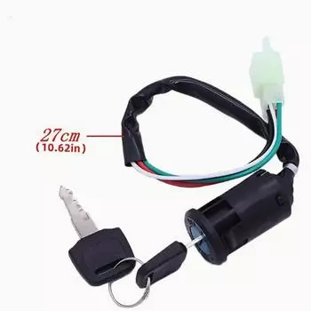 1 шт. Универсальный ключ зажигания мотоцикла с проводом для квадроциклов, аксессуары для мотоциклов, переключатель запуска, дверные замки чёрный