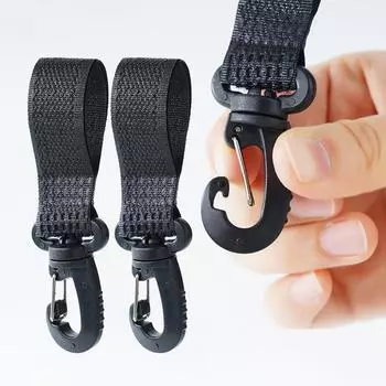 1 шт. Универсальный крючок для детской коляски, зажим для детского автокресла, карабин из алюминиевого сплава, органайзер для детской коляски, крючки для детской коляски, аксессуары для детской коляски чёрный