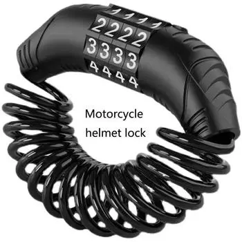 1 шт. Универсальный мотоциклетный электромобильный защитный шлем с паролем и проводным замком, портативный противоугонный горный велосипед, замки для велосипеда чёрный