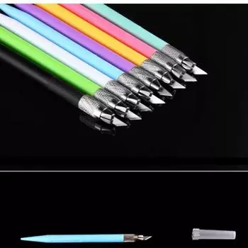 1 шт. универсальный нож для резьбы по металлу, студенческий нескользящий резак для бумаги, ручка, канцелярские принадлежности, школьные принадлежности для художественной резки, инструменты белый