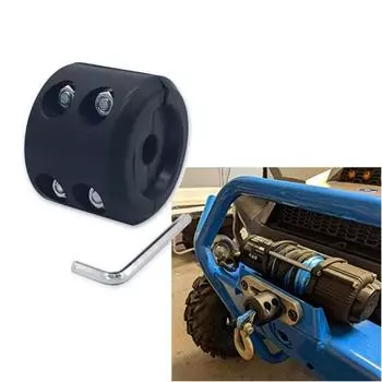 1 шт. Универсальный ограничитель троса лебедки ATV UTV внедорожников Commander Hook Stopper Rubber Winch Line Saver чёрный
