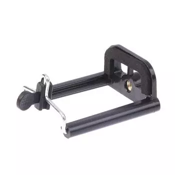 1 шт. Универсальный растягивающийся черный держатель для телефона с отверстием для гайки 1/4 дюйма, селфи-палка, зажим для камеры и телефона, аксессуары ONESIZE