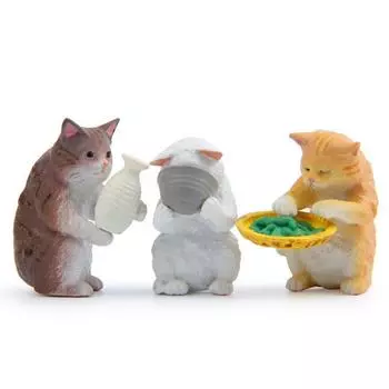 1 шт., универсальный стиль жизни, мультяшная форма кошки, кукла, игрушка, украшение для ландшафтного дизайна «сделай сам» PTO_060WHM5L