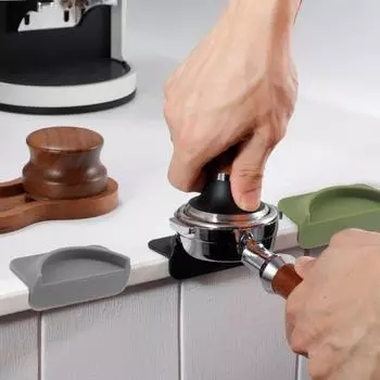 1 шт., универсальный тампер, держатель для коврика, угловой бариста, эспрессо, кофе, аксессуары для кофе серый
