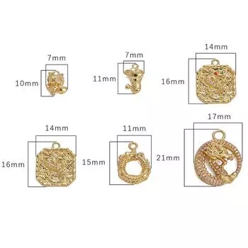 1 шт./упак. Европейская и американская мода микро-вставка циркониевый кулон DIY ювелирные изделия браслет ожерелье серьги аксессуары 7x10mm 1pc/bag