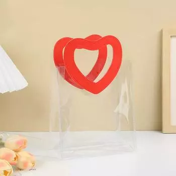 1 шт. упаковка конфет шоколад печенье прозрачный день рождения ПВХ DIY подарочный пакет креативная ручка в форме сердца свадебные принадлежности для вечеринки