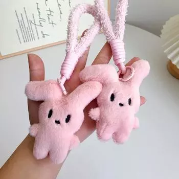 1 шт., упаковка, подвесная кукла, украшение, мультяшные мобильные аксессуары, милая пряжка для ключей, кулон в виде кролика, плюшевый мех