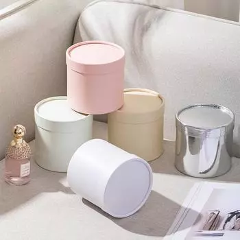 1 шт., упаковка, украшение, круглые картонные подарочные коробки, цветочная коробка, маленькое ведро для объятий чёрный