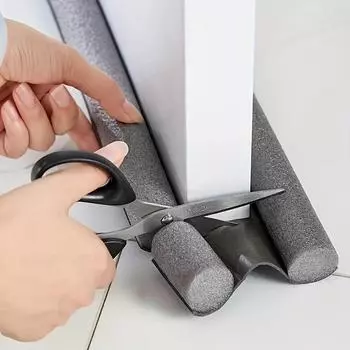 1 шт., уплотнительная лента для дверного зазора, пенопластовая лента, звукоизоляция, водонепроницаемая, средство от насекомых, пыленепроницаемая, ветрозащитная изоляционная лента для дверного зазора серый