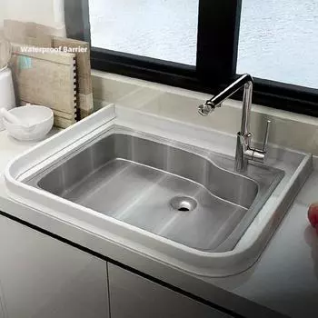 1 шт. Уплотнительная лента для ванной и кухни, самоклеящаяся ПВХ-заглушка, которую можно сгибать, водонепроницаемая, сухая и влажная, разделительная