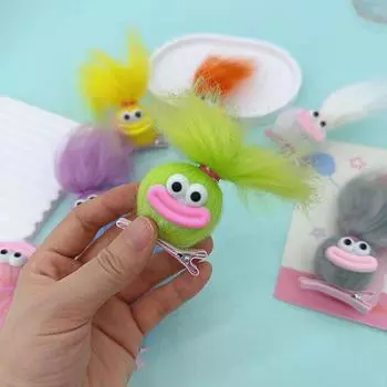 1 шт., уродливая кукольная заколка для волос, новая заколка-утконос, супер милая, плюшевая, необычная, аксессуары для волос, заколка для волос в виде дофаминовой девочки, сердце, разноцветная