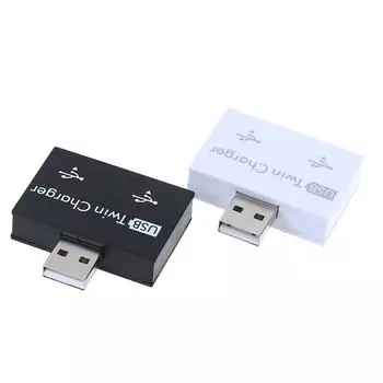 1 шт. USB2.0 концентратор-конвертер One Drag два порта удлинитель для зарядки мобильного телефона чёрный