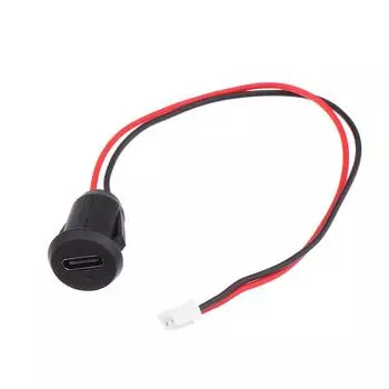 1 шт. Usb-C 2-контактный разъем для зарядки высокого тока с гайкой Ph2.0, защелкивающаяся пластина, водонепроницаемый разъем USB Type-C Female